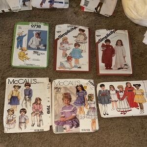 Vintage 1980’s Simplicity and McCalls Baby & Toddler sewing patterns 13pc lot